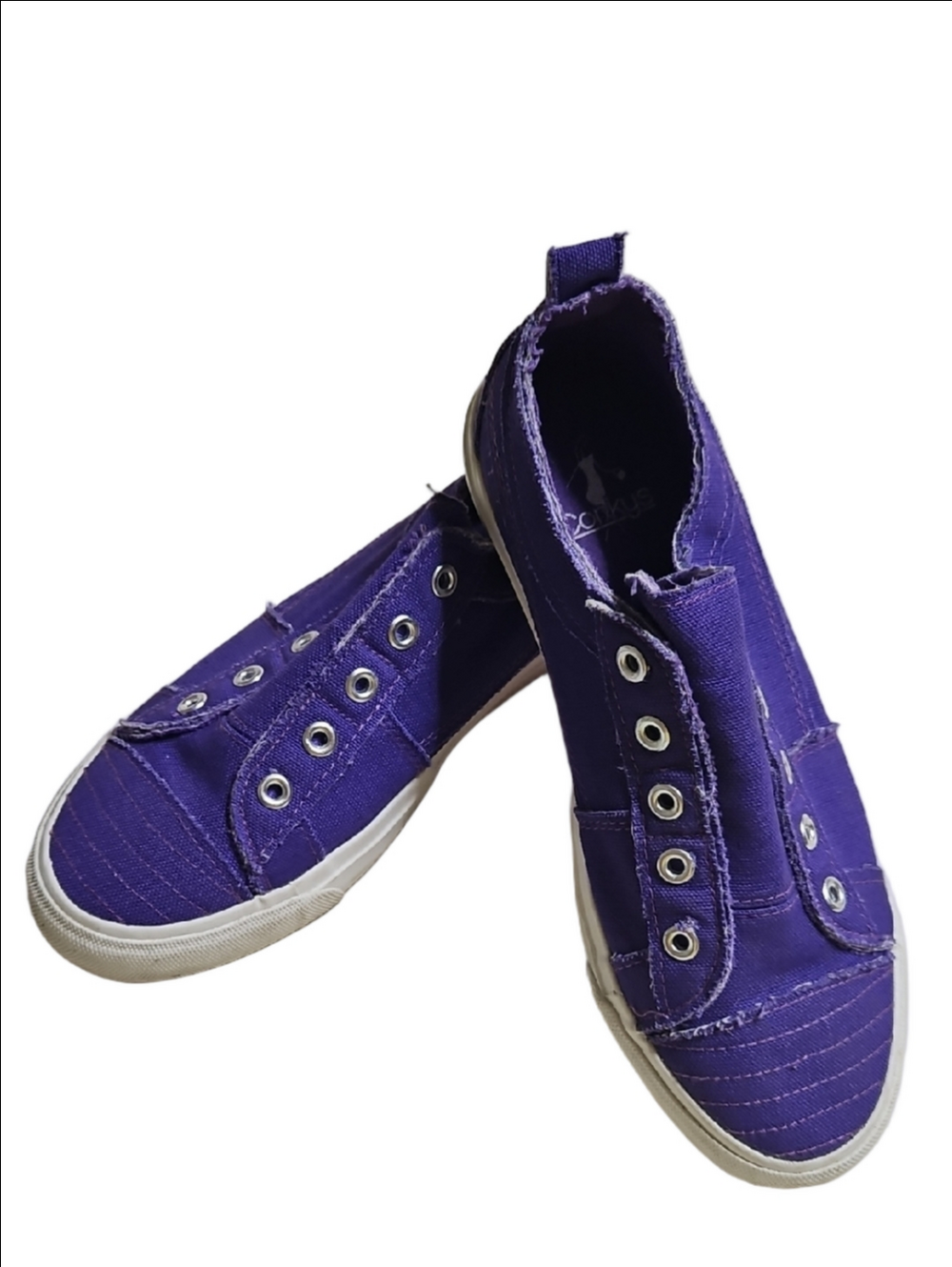 Corkys Purple Slip-On Canvas Sneakers Size 7